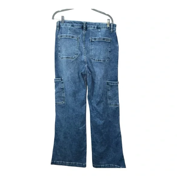 Kut From The Kloth Jodi High Rise Wide Leg  Blue Denim Women's Jeans  Size 12 - Picture 6 of 16